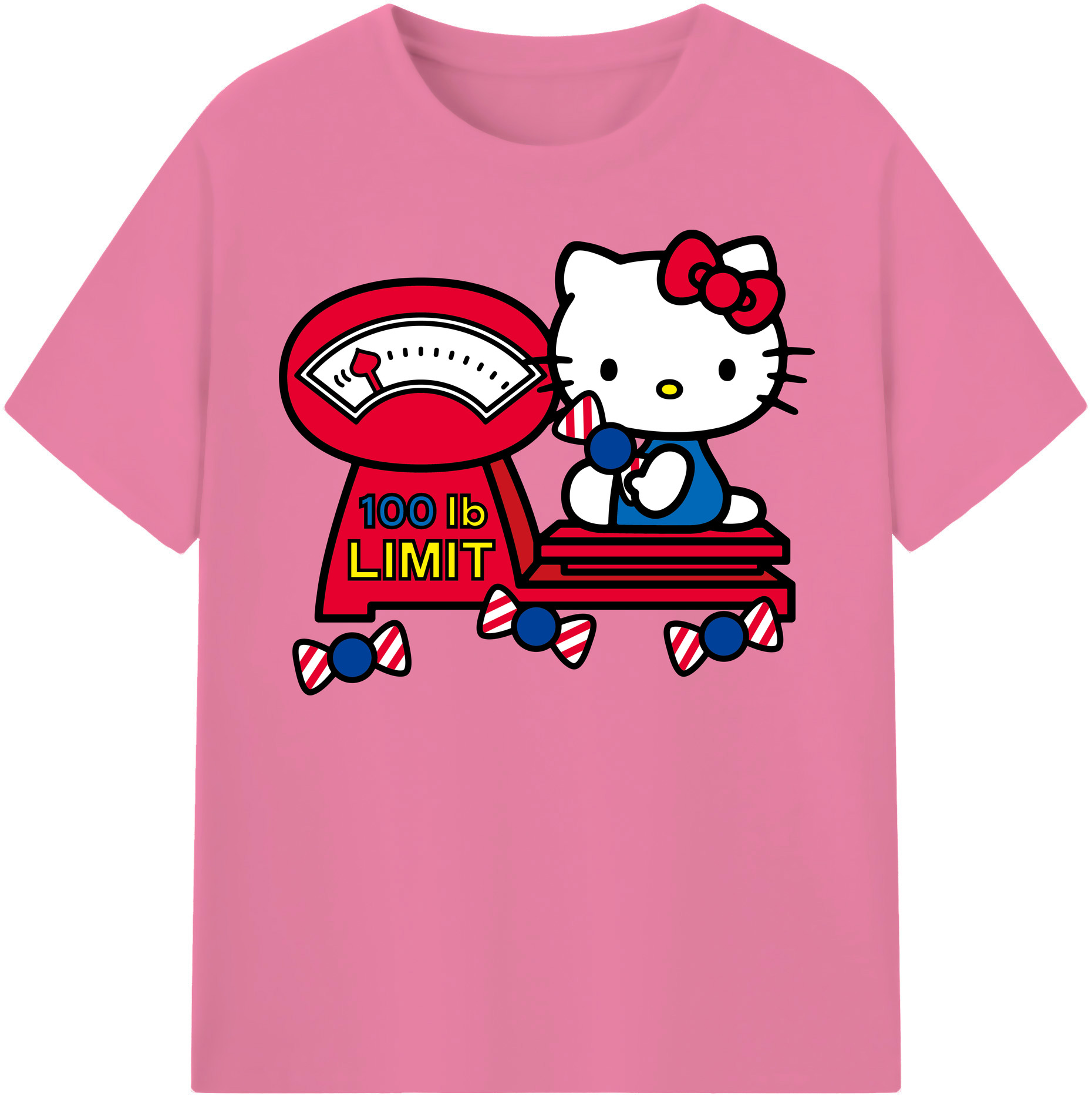 （画像用） Hello Kitty ハローキティ 綿100％半袖Tシャツ（フロントプリント）